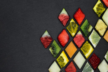 Diamond shape fruit puzzle