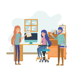 group of people in the work office