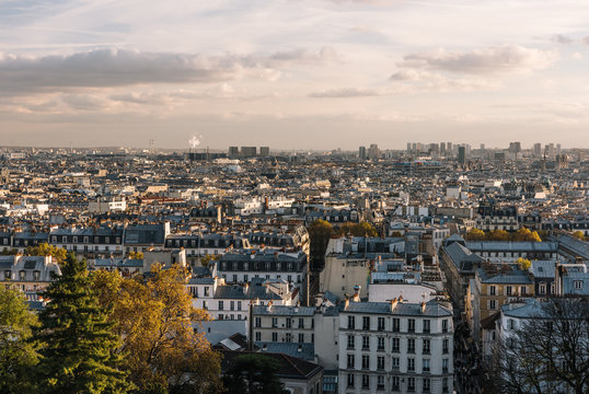 Aerial view to big old town