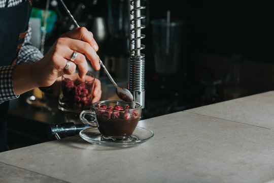 Dark hot chocolate