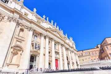 Fototapeta na wymiar Traditional Roman Architecture of St. Peter's Basilica in Vatican City