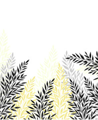 Vector illustration Natural background with leaves. Fresh leaves