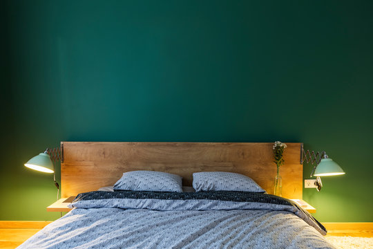 Cosy bedroom in contemporary interior