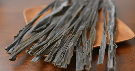 Dry sea tangle close up