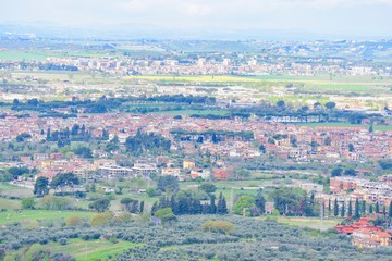 View of Tivoli Town in Central Italy