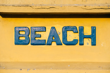 Beach sign