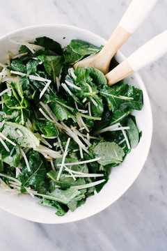 Kale Salad With Julienne Jicama Root