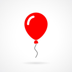 Red balloon vector icon