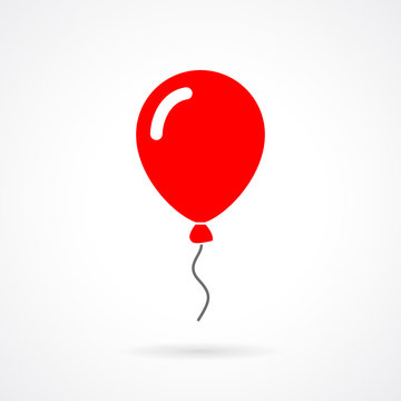 Red balloon vector icon