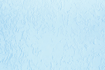 Blue textured plastered wall. Fresh otvetka in commercial premises, designer renovation in the house