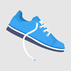 Sneakers. Men's sneakers. Shoes. Modern youth fashion. Vector illustration