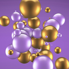 Abstract background with elements. 3d illustration, 3d rendering.