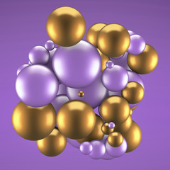 Abstract background with elements. 3d illustration, 3d rendering.