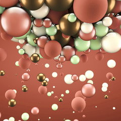 Abstract background with elements. 3d illustration, 3d rendering.