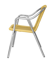 Side view of aluminum chair