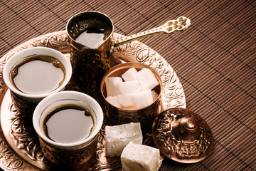 traditional Turkish coffee set