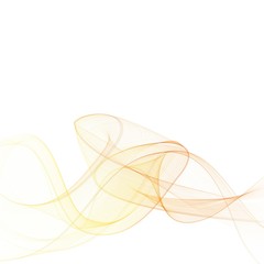 Yellow-golden wave. Abstract illustration. Vector Image. eps 10