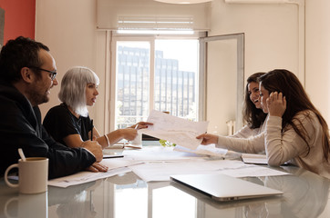 Group of people working in office