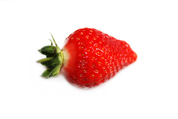 Strawberry red on the white background