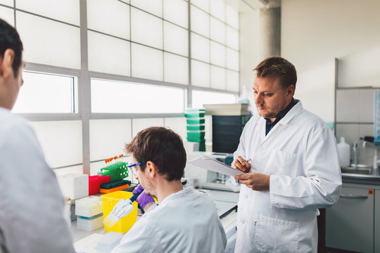 Biologists Working in a Professional Laboratory