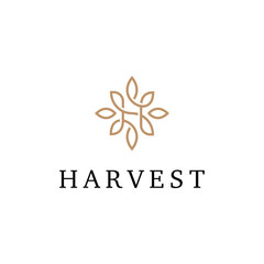 Obraz na płótnie Canvas H Flower Logo Design Template