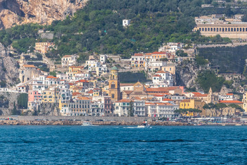 Fototapeta na wymiar the village of Amalfi, on the Amalfi Coast, Italy