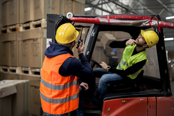 Warehouse Workers on duty