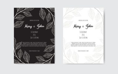 Vector invitation with floral elements. Luxury ornament template. greeting card, invitation design background.