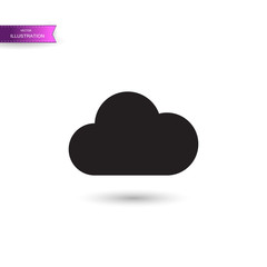 Grey Music streaming service icon isolated on white background. Sound cloud computing, online media streaming, online song, audio wave. Vector Illustration