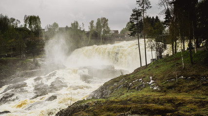 Wodospad Haugfossen Norwegia Norway Norge waterfall fossen © Dreamnordno