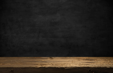 Empty wooden table in front of abstract blurred background of coffee shop . can be used for display or montage your products.Mock up for display of product