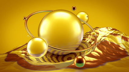 Abstract landscape. 3d illustration, 3d rendering.