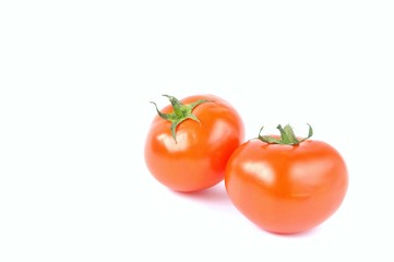 tomatoes on white background