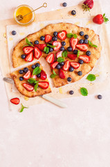 Flatbread with Berries and Honey