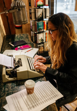 Female writer working