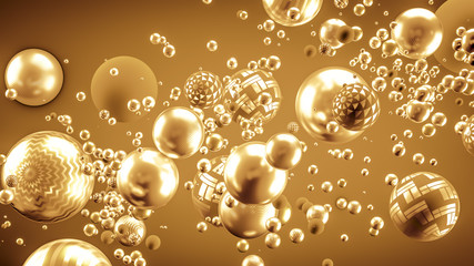 Beautiful background with balls. 3d illustration, 3d rendering.