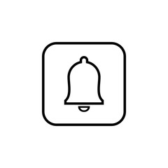 Bell Icon in trendy flat style isolated on grey background. Notification symbol for your web site design