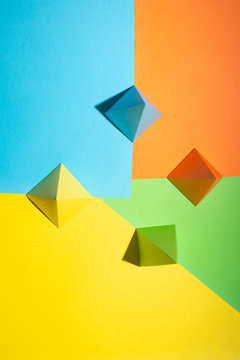 Multi-Coloured shapes on a multi-coloured background (1)