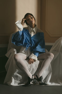Portrait/fashion of glamorous female/model.