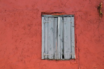 old window on a wall