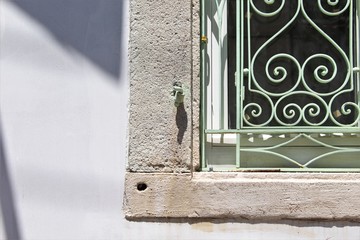 Details of an iron window