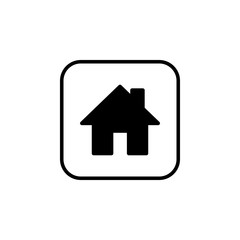 Home icon vector. House vector icon
