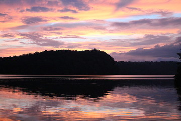 Obraz premium Sunset at the lake