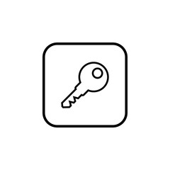 Key icon vector. Key vector icon. Key symbol for web site design