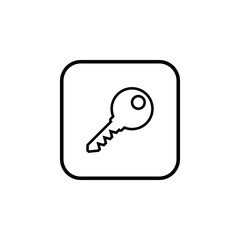 Key icon vector. Key vector icon. Key symbol for web site design