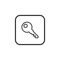 Key icon vector. Key vector icon. Key symbol for web site design