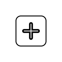 Plus Icon vector. Add icon. Addition sign. Medical Plus icon