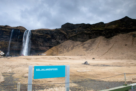 The famous Seljalandsfoss waterfall