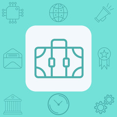 Suitcase vector icon sign symbol