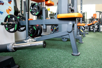 fitness gym with sports equipment